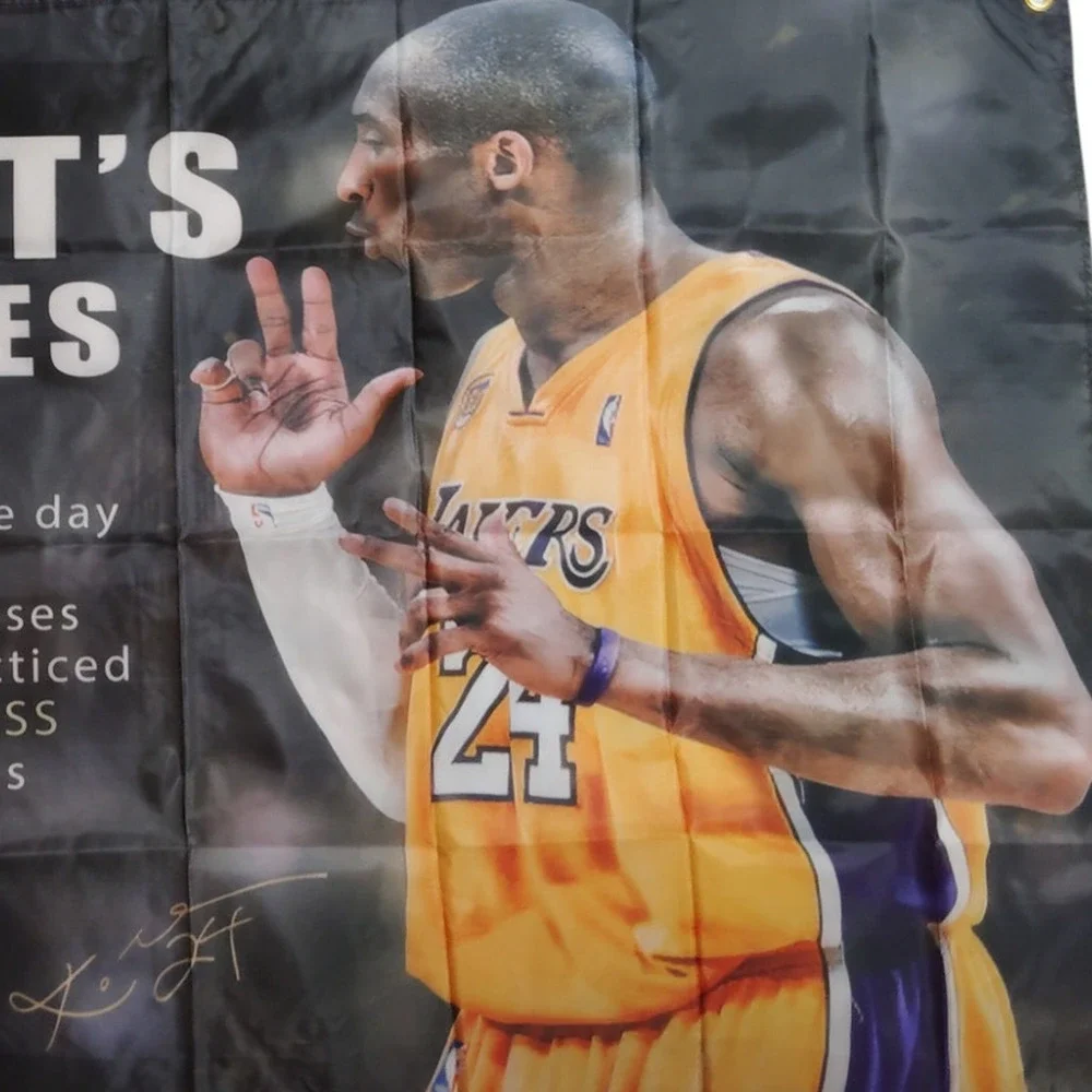 Kobe Bryant 10 Rules – 3x5 Ft Tapestry Flag Banner Brass Grommets – Motivational